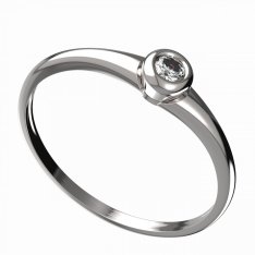 BG zlatý diamantový prstýnek 550 I Bílé zlato - 585 Diamant lab-grown