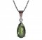 BG  pendant drop stone 429-2 - Metal: Silver 925 - rhodium, Stone: Garnet
