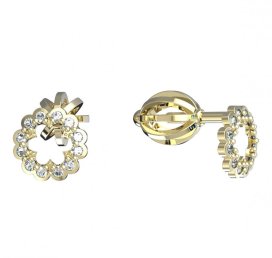 BeKid dětské náušnice 855 Bílé zlato - 585 Diamant