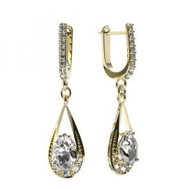BG zlaté náušnice 638 Žluté zlato - 585 Diamant