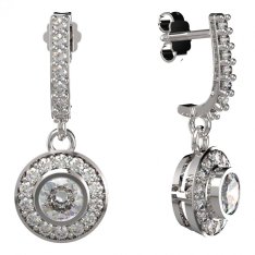 BG zlaté diamantové náušnice -  754 Bílé zlato - 585 Diamant lab-grown