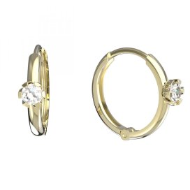BeKid dívčí zlaté náušnice 1299-869 Žluté zlato - 585 Diamant