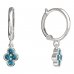 BeKid, Gold kids earrings -295 - Switching on: Circles 12 mm, Metal: White gold 585, Stone: Light blue cubic zircon