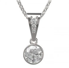 BG zlatý přívěšek  724 Bílé zlato - 585 Diamant