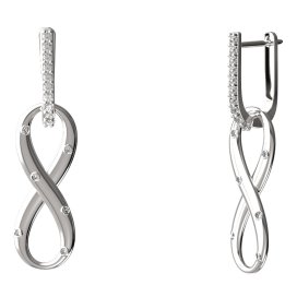 BG zlaté náušnice 640 Bílé zlato - 585 Diamant