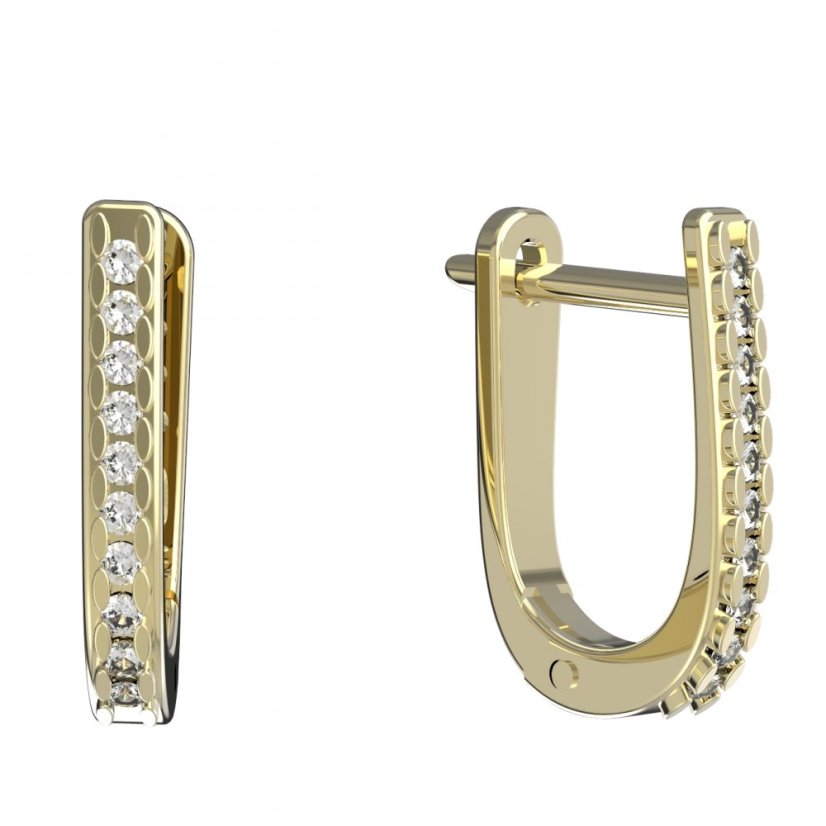 BG zlaté náušnice 89 Žluté zlato - 585 Diamant