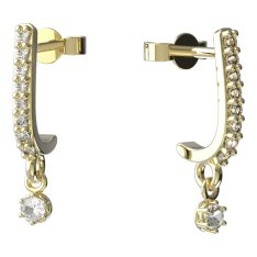 BeKid dětské náušnice 1292 Žluté zlato - 585 Diamant