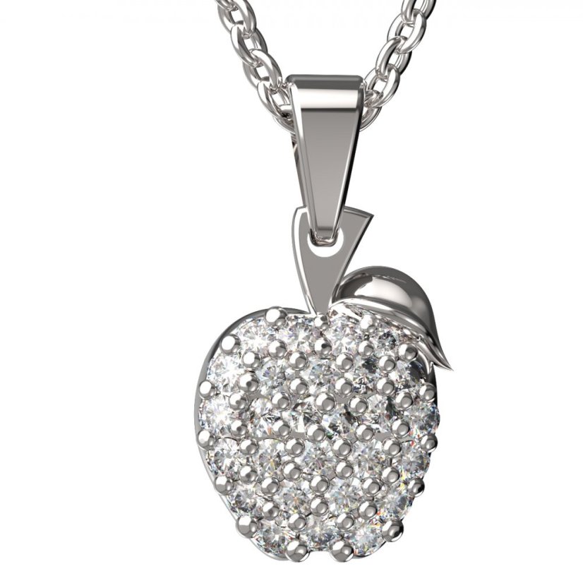 BG zlatý diamantový přívěšek - Jablko 801 Růžové zlato 585 (30-90dní) Diamant lab-grown