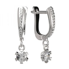 BG zlaté náušnice 556 Bílé zlato - 585 Diamant