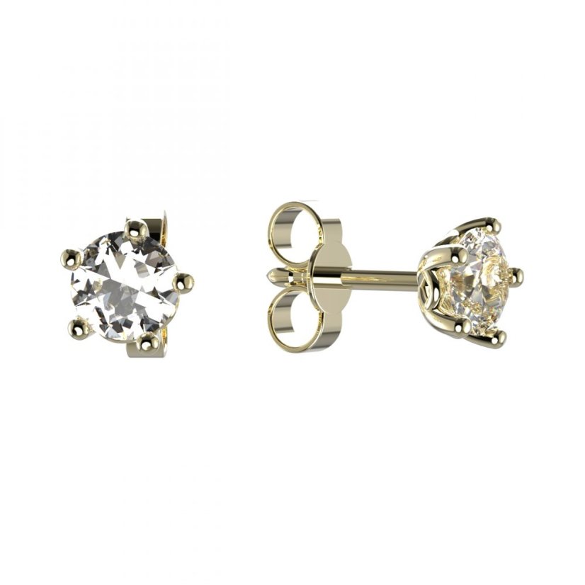 BeKid dětské náušnice 874 Žluté zlato - 585 Diamant