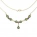 BG necklace with moldavite and garnet 254 - Metal: Silver 925 - rhodium, Stone: Moldavit and garnet