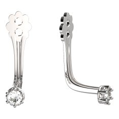 BeKid zlatý kompoment dětské náušnice 2MM - 2 Bílé zlato - 585 Diamant