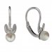 BeKid children's earrings with pearl 1394 - Einschalten: Schräubchen, Metall: Weißes Gold 585, Stein: weiße Perle