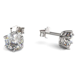 BeKid dětské náušnice 1295 Bílé zlato - 585 Diamant