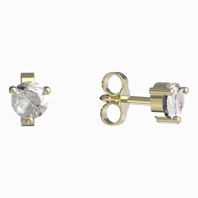 BeKid dětské náušnice 782 Žluté zlato - 585 Diamant