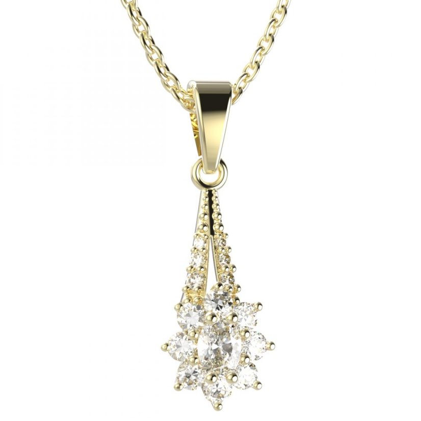 BG zlatý přívěšek  627G Žluté zlato - 585 Diamant