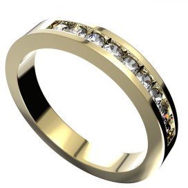 BG zlatý diamantový prstýnek 655 Žluté zlato - 585 Diamant lab-grown