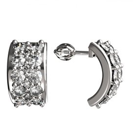 BG zlaté náušnice 959 Bílé zlato - 585 Diamant