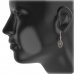 BG earring oval 513-C91 - Metal: Silver 925 - rhodium, Stone: Garnet
