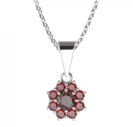 BG přívěs kulatý 023-0 Stříbro 925 - rhodium Granát