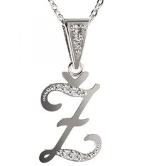 BG zlatý přívěsek písmenko Ž - 1235 Bílé zlato - 585 Diamant