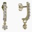 BG zlaté náušnice s diamanty 869 Žluté zlato - 585 Diamant lab-grown