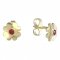 BeKid, Gold kids earrings -1270 - Switching on: Brizura 0-3 roky, Metal: Yellow gold 585, Stone: White cubic zircon