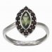 BG prsten s granátem  261 - Kov: Pozlacené stříbro 925, Kámen: Granát