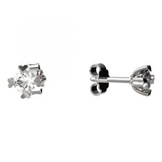 BG zlaté náušnice 883/30 Bílé zlato - 585 Diamant