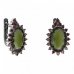 BG earring oval 507-87 - Metal: Silver 925 - rhodium, Stone: Garnet