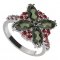 BG prsten 408-Z solitérního tvaru - Kov: Stříbro 925 - rhodium, Kámen: Granát