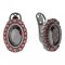 BG  earring 523-R7 oval - Metal: Silver 925 - rhodium, Stone: Garnet