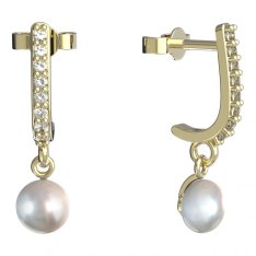 BeKid dětské náušnice 1291 s perlou Žluté zlato - 585