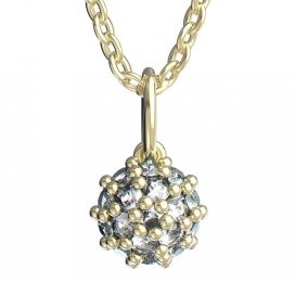 BeKid dětský přívěšek kytička 850 Žluté zlato - 585 Diamant