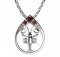 BG garnet pendant - 047 crayfish - Metal: Silver 925 - ruthenium, Stone: Garnet