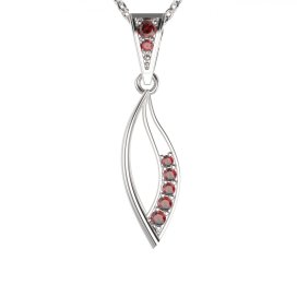 BG přívěs vsazeny kameny:český granát  462a1 Stříbro 925 - rhodium Granát