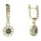 BG circular earring 453-84 - Metal: Yellow gold 585, Stone: Garnet
