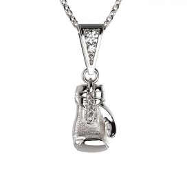 BG zlatý přívěs boxerka 1375 Bílé zlato - 585 Bílý kubický zirkon
