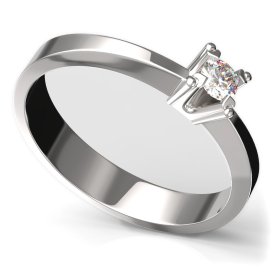 BG zlatý diamantový prstýnek 779 Bílé zlato - 585 Diamant lab-grown