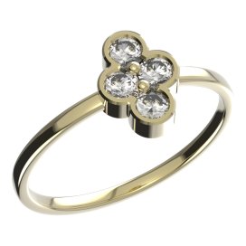 BeKid dětský prstýnek 295 Žluté zlato - 585 Diamant