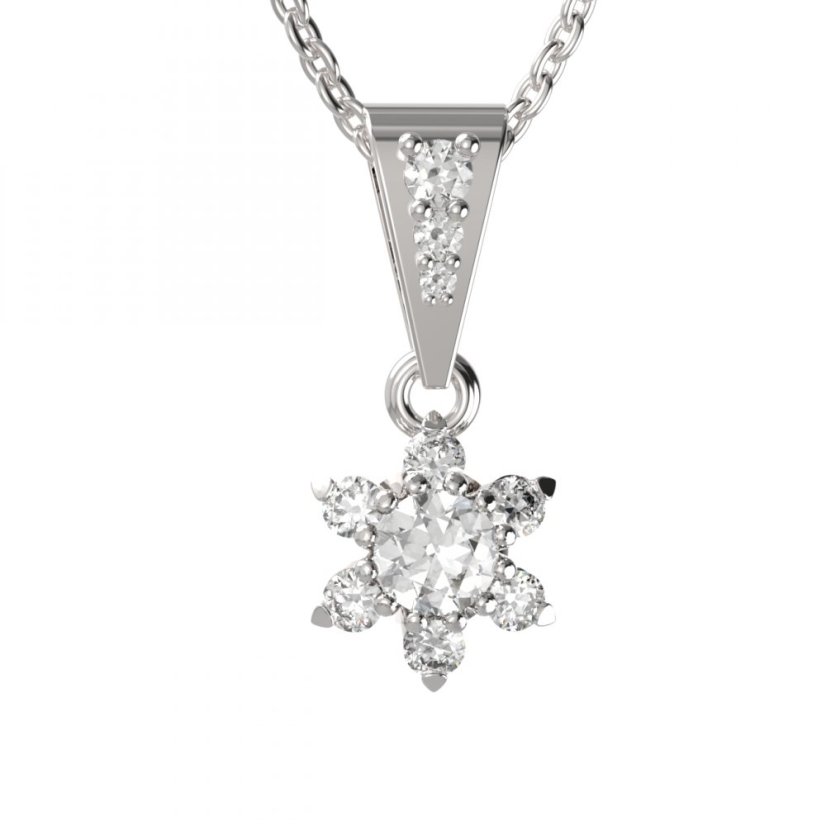 BG zlatý přívěšek  978 Bílé zlato - 585 Diamant