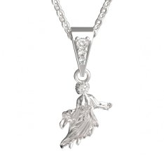 BG zlatý přívěšek Panna 040 Bílé zlato - 585 Diamant