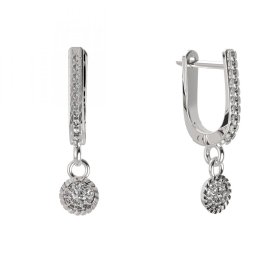 BG zlaté náušnice 1363 Bílé zlato - 585 Diamant