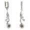 BG earring circular 497-P93 - Metal: Silver 925 - rhodium, Stone: Garnet