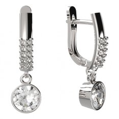 BG zlaté náušnice 724 Bílé zlato - 585 Diamant