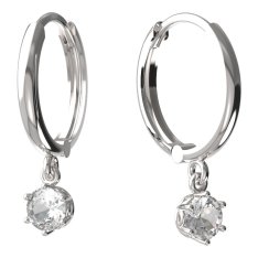 BG zlaté náušnice 1294 Bílé zlato - 585 Diamant
