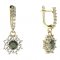 BG circular earring 023-84 - Metal: Silver 925 - rhodium, Stone: Moldavit and garnet