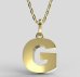 BG zlatý přívěsek písmenko G - 1616 - Kov: Žluté zlato 585
