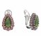BG  earring 633-R7 drop stone - Metal: Silver 925 - rhodium, Stone: Garnet