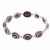 BG náramek přírodní broušený granát   435 Stříbro 925 - rhodium Granát